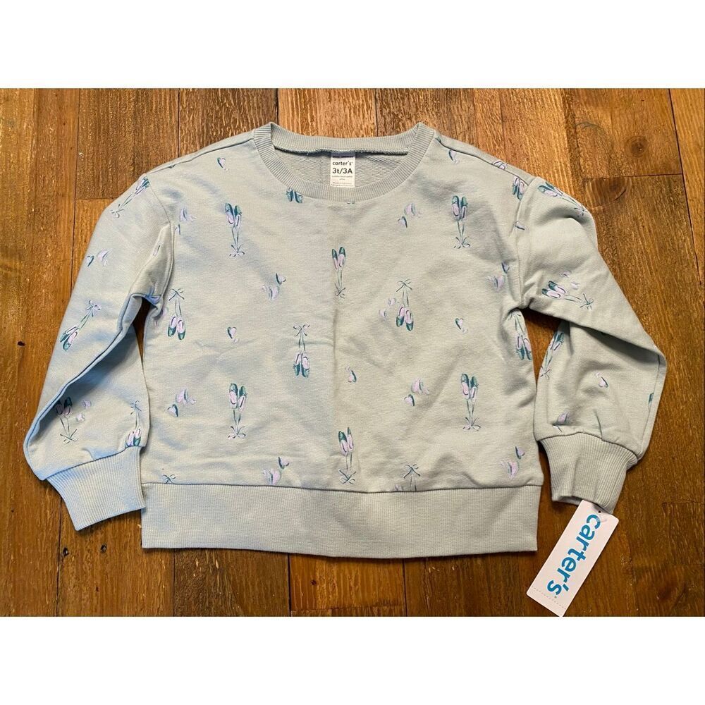 Carter’s 3T NWT toddler girls sweatshirt blue ballerina